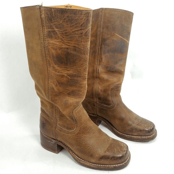 Frye Shoes - Vintage Frye Distressed Campus Boots | 421870 | 77050DBN| Women’s 7M | Made USA